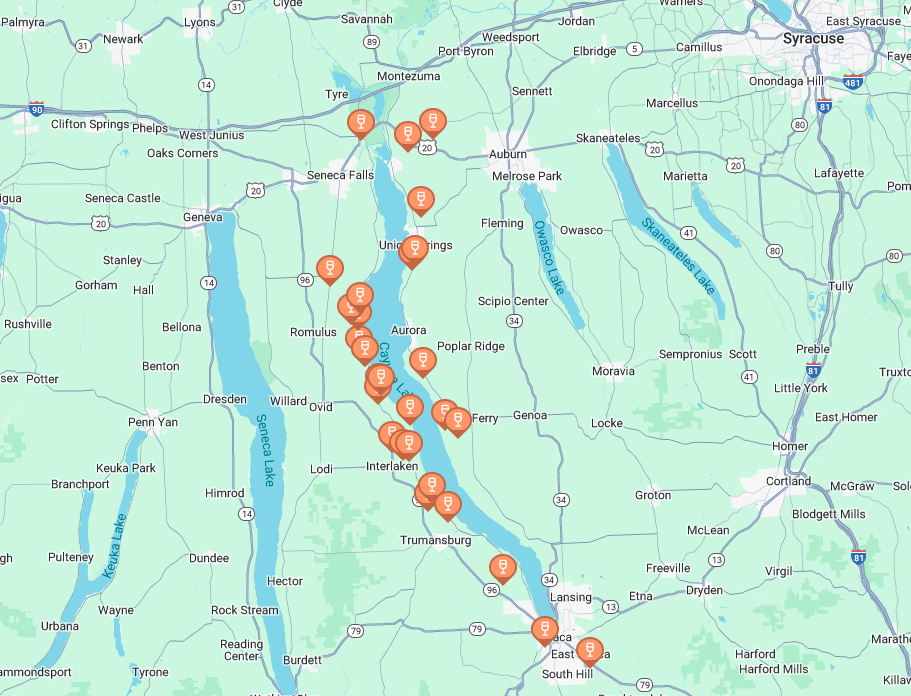 Cayuga Lake Map