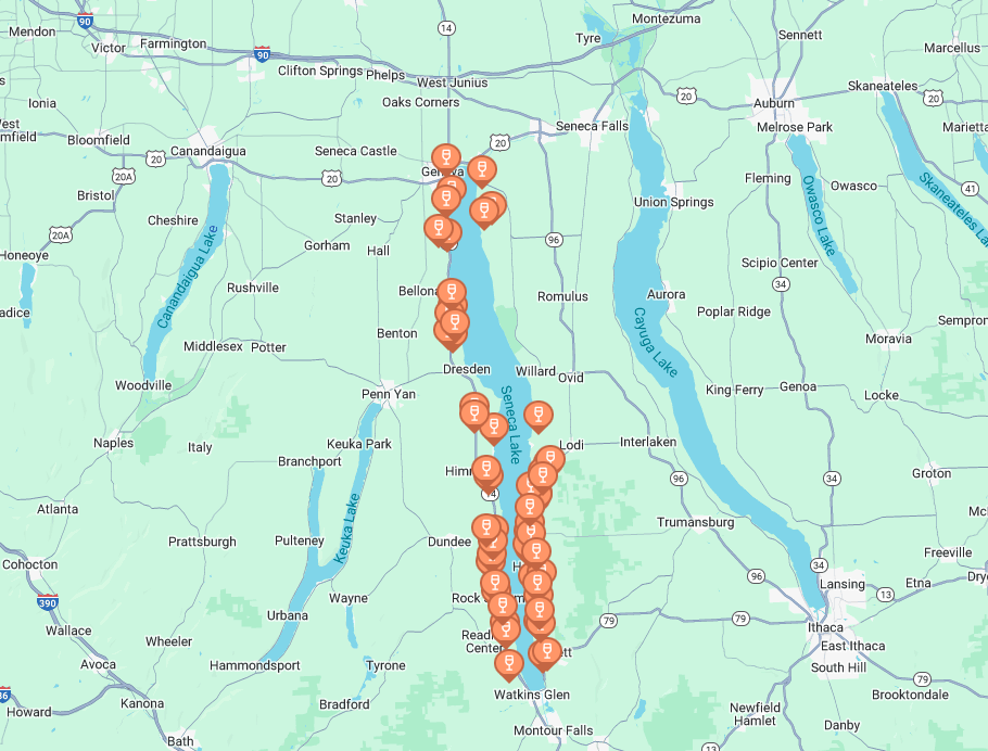 Seneca Lake Map